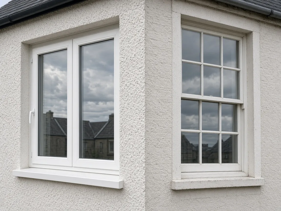 Window frames on Cumbernauld elevations, North Lanarkshire